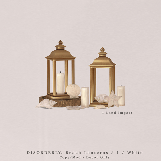 DISORDERLY. / Beach Lanterns / 1 / White