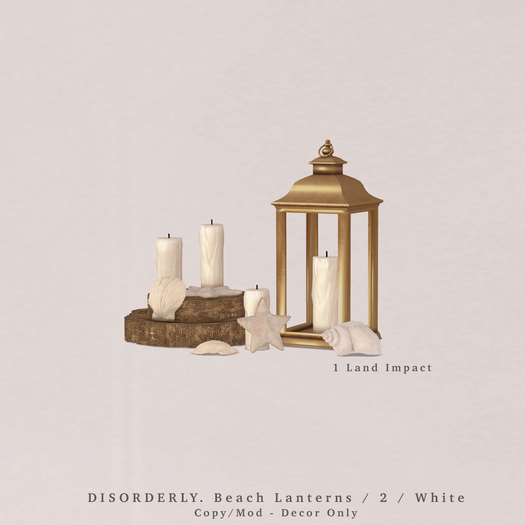 DISORDERLY. / Beach Lanterns / 2 / White