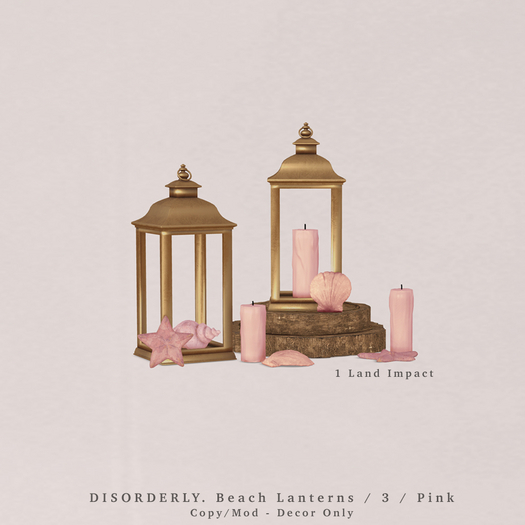 DISORDERLY. / Beach Lanterns / 3 / Pink