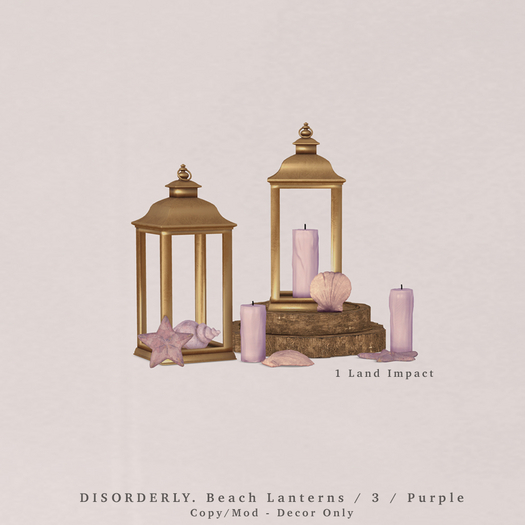DISORDERLY. / Beach Lanterns / 3 / Purple