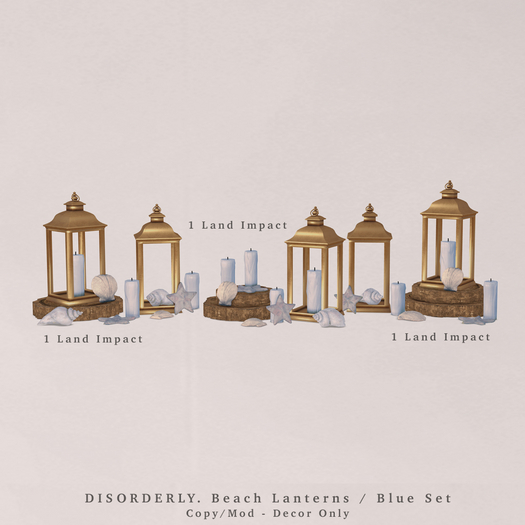 DISORDERLY. / Beach Lanterns / Blue Set