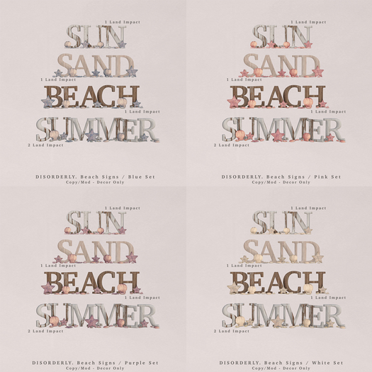 DISORDERLY. / Beach Signs / FATPACK