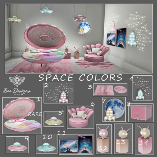 11 Bee Designs Space Colors