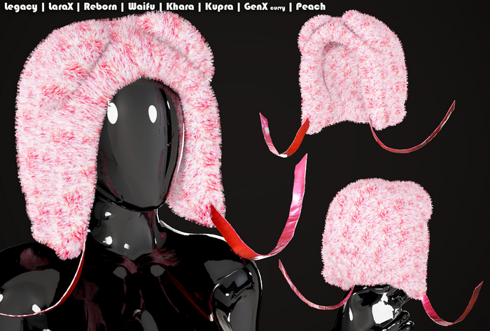 Panda Furry Hat Cherry