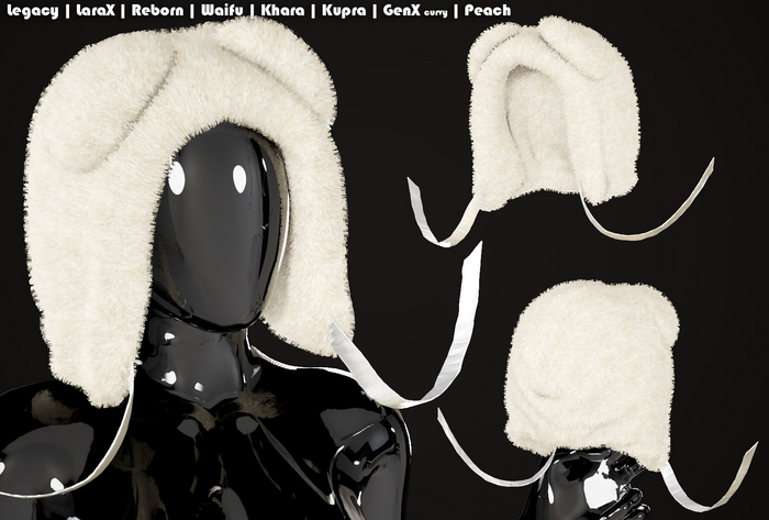 Panda Furry Hat Cream