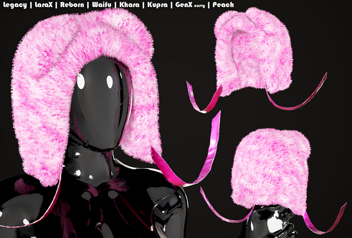 Panda Furry Hat Pink