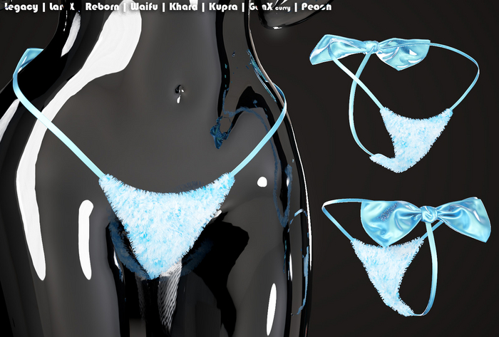 Panda Furry Pantie Blue 