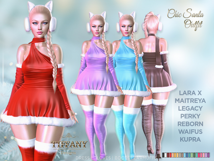 ::PROMO:: Chic Santa Outfit [Mesh] + Lara X