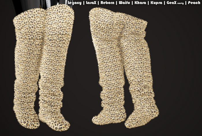 Panda Furry Socks Leopard