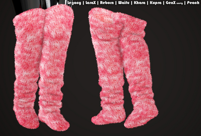 Panda Furry Socks Red 