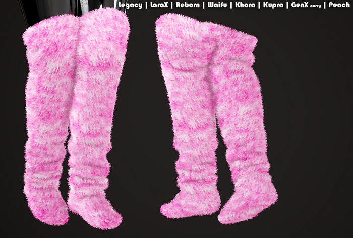 Panda Furry Socks Pink