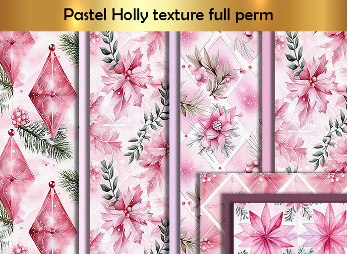 Pastel Holly texture full perm