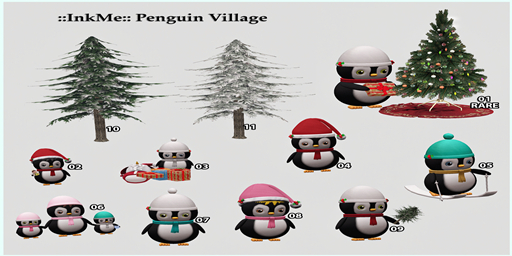 01 ::InkMe:: Penguin Village RARE