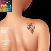 Pixel Palette - Ocean Heart Shoulder Tattoo