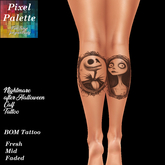Pixel Palette - Nightmare After Halloween Calf tattoo