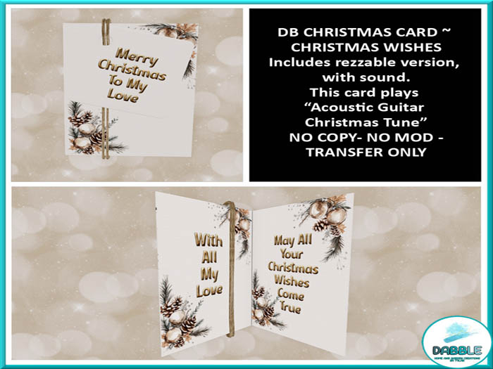 DB CHRISTMAS CARD ~ CHRISTMAS WISHES box