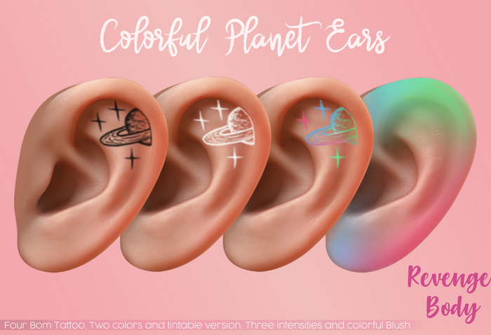 - RB - Colorful Planet Ears BOM Tattoo