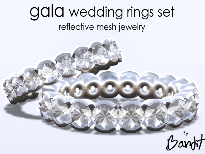 wedding rings set GALA 2024 female+male platinum diamonds demo