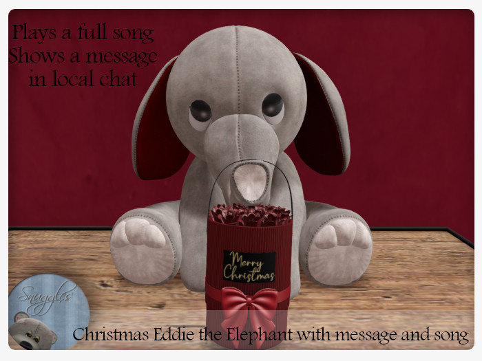 Christmas Eddie the Elephant with message and song