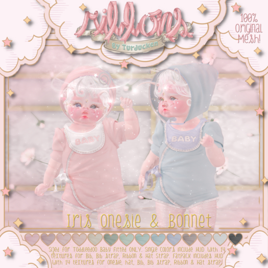 {Ribbons} Iris Onesie - White {Box}