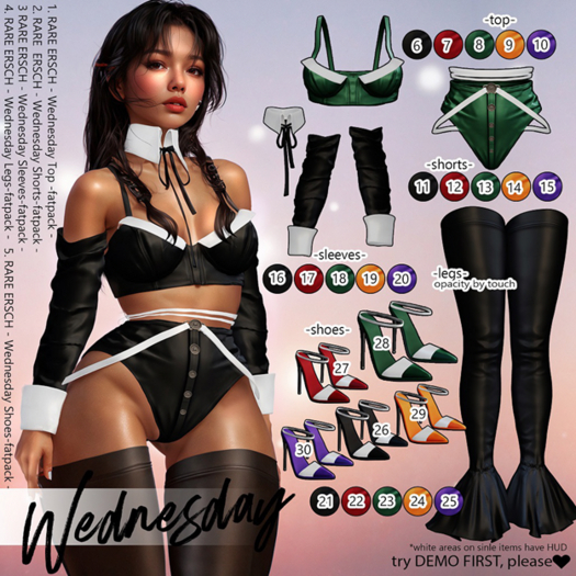 13. ERSCH - Wednesday {Reborn} Shorts -green-