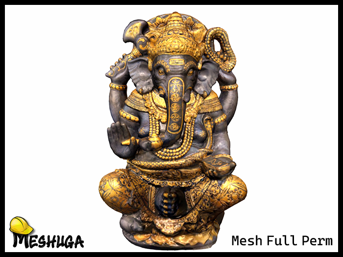 Meshuga Traditional Hindu Ganesha Statue  FULL PERM MESH