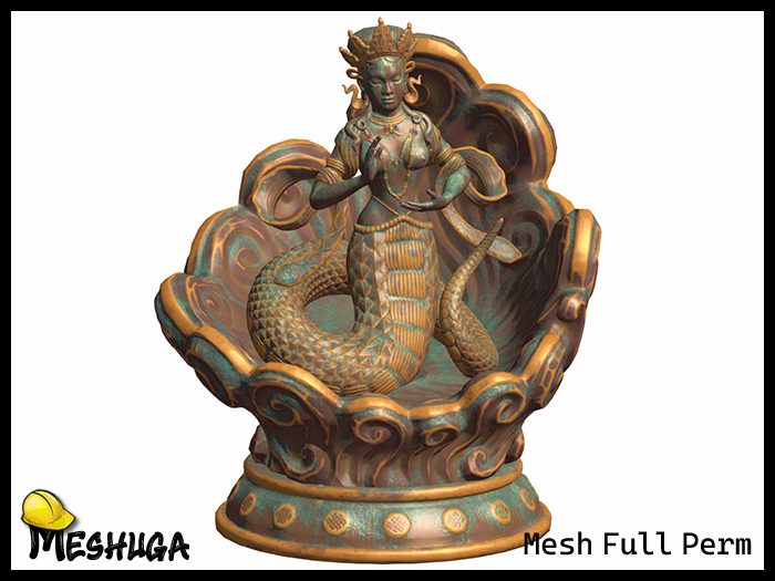 Meshuga Naga Serpent Statue FULL PERM MESH 