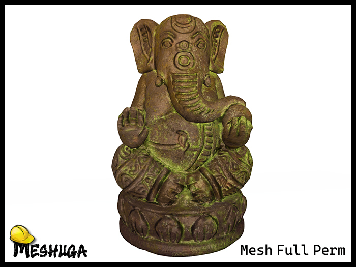 Meshuga Mossy Hindu Ganesh Statue FULL PERM MESH