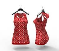 Red Winterfest Hoodie Dress Reborn