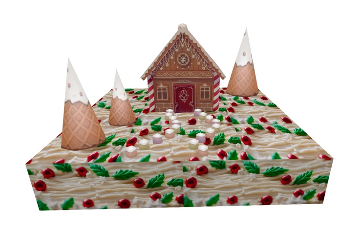 @MA@ Christmas Cake Sweet Gingerbread Home