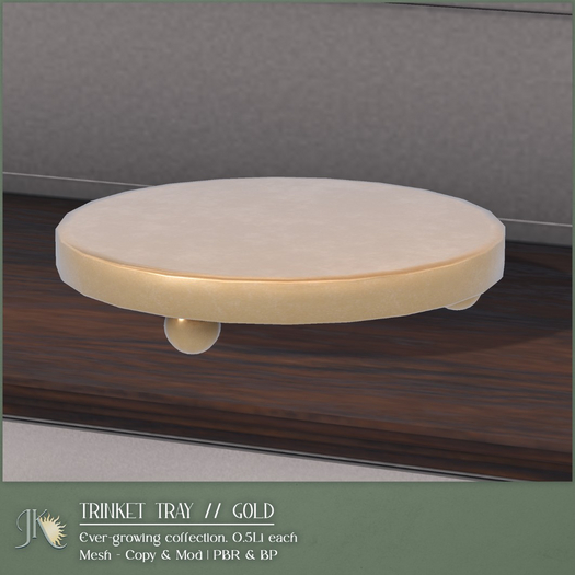 (JK) Trinket Tray 1 //  Gold