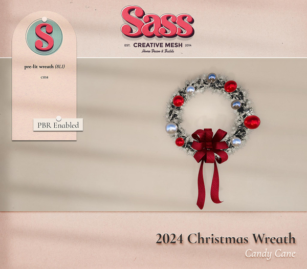 Sass [2024 Christmas Wreath] Candy Cane