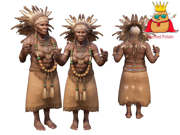 Meshed Potato - African Tribal Healer Full Perm