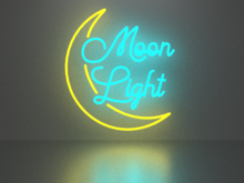 Moon light neon sign Full Permission