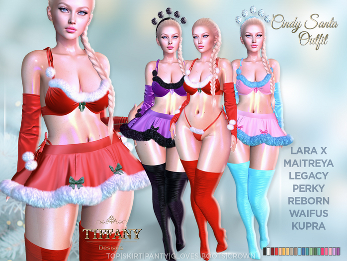 ::TD:: Cindy Santa Outfit [Mesh] + Lara X
