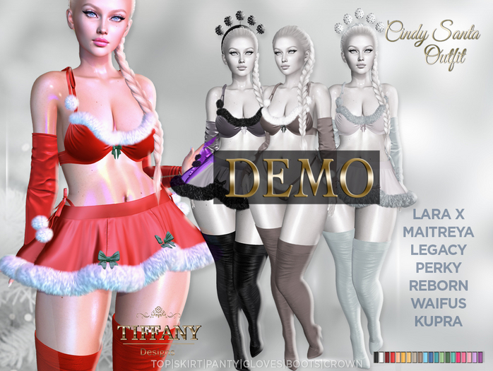 ::TD:: Cindy Santa Outfit [Mesh] DEMO + Lara X