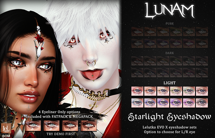 LUNAM ⋅ ⋆☽︎⋅ Starlight Eyeshadow ⋅☾⋆ ⋅ LIGHT