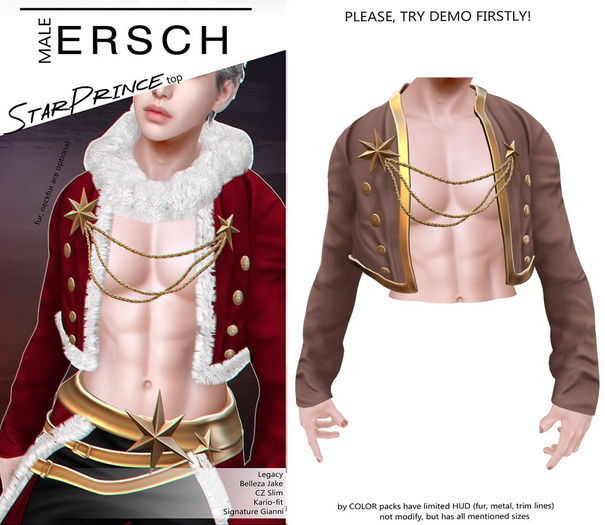 ERSCH - StarPrince Top -beige-