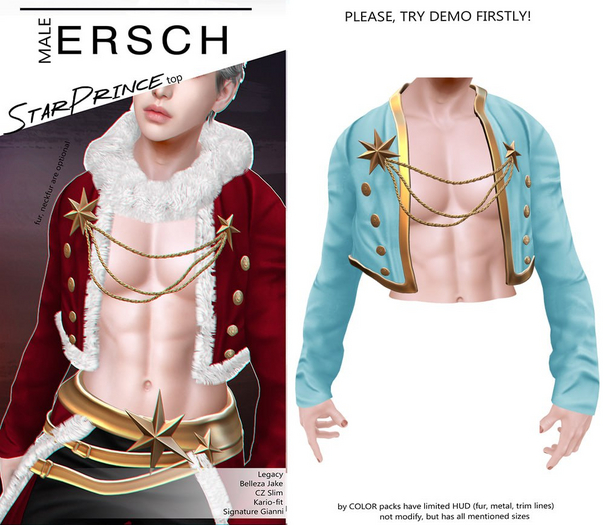 ERSCH - StarPrince Top -blue-