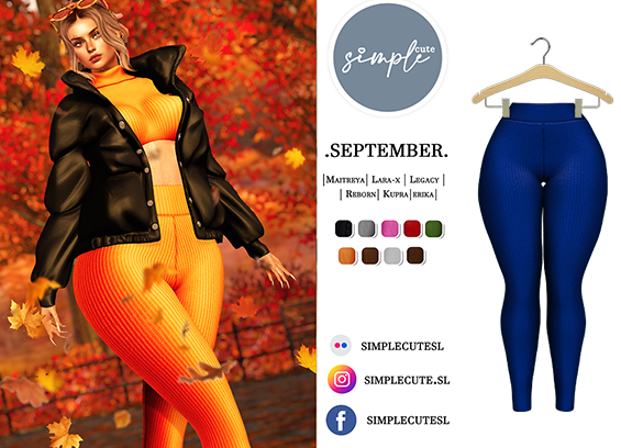 /simpleCUTE/  Sept [Leggings] Blue  /ADD ME//