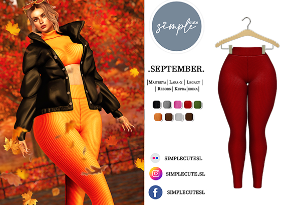 /simpleCUTE/  Sept [Leggings]  Red  /ADD ME//