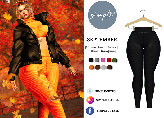 /simpleCUTE/  Sept [Leggings] Black  /ADD ME//