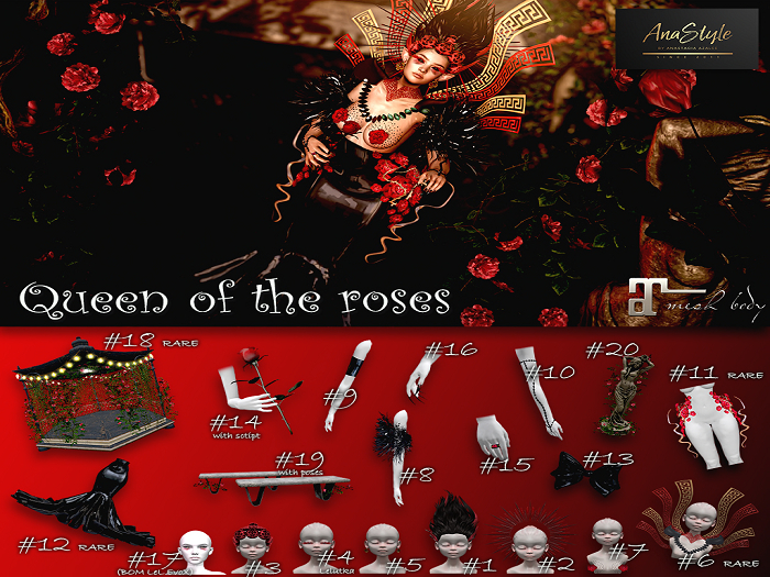 12. AnaSTyle - Queen of the roses - DRESS (REBORN) RARE