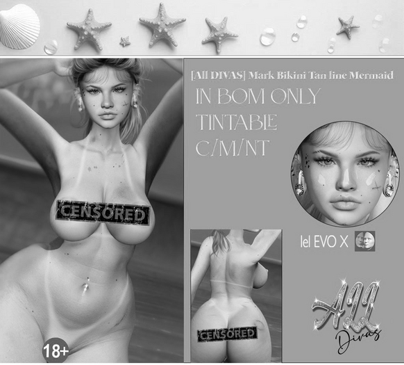 [All DIVAS] Mark Bikini Tan line Mermaid DEMO