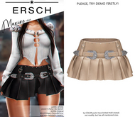 ERSCH - Maxine Skirt -cream leather-