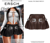 ERSCH - Maxine Skirt -brown leather-