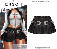 ERSCH - Maxine Skirt -black leather-