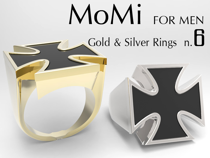 Male Ring n.6  Gold MOMI v.1.0- bandit jewelry