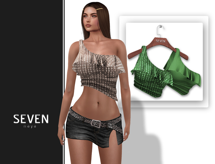 SEVEN - NAYA mesh TOP (green)