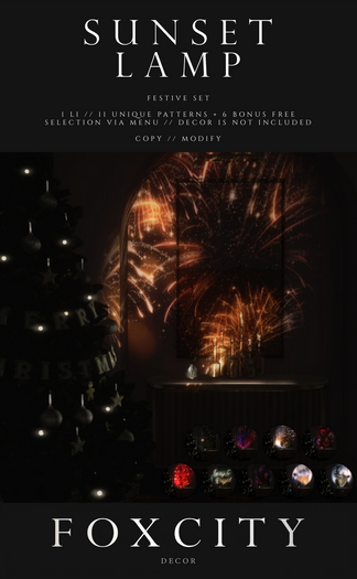 FOXCITY. Decor - Sunset Lamp (Festive)